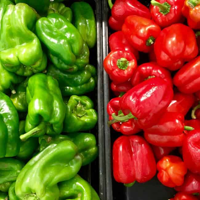 green and red pepper
