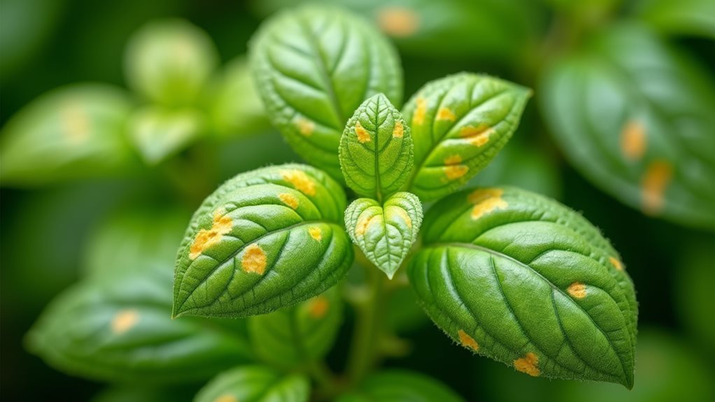 causes of yellow basil leaves