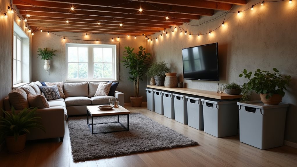 How to Make an Unfinished Basement Livable on a Budget - Yardique