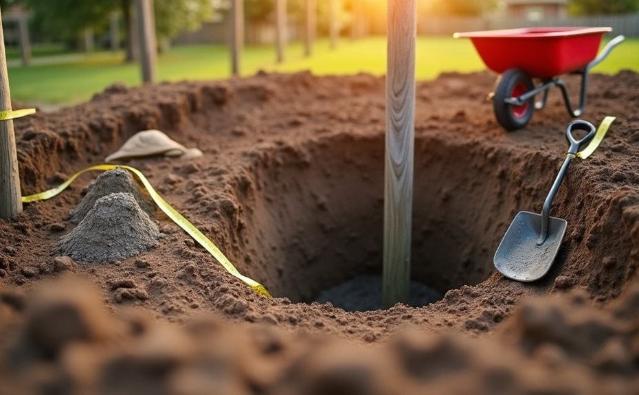 concrete for fence posts