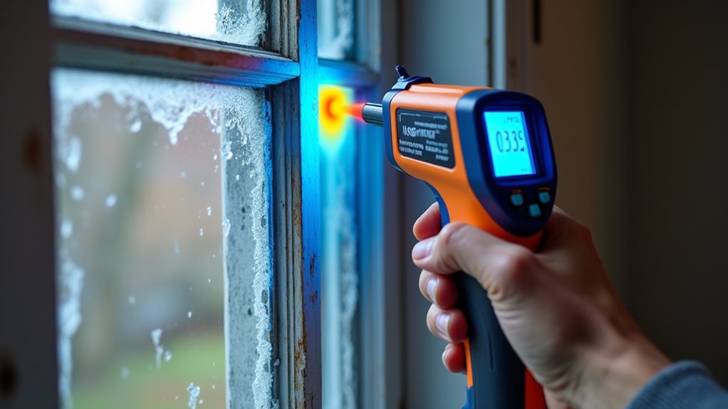 inspect windows for leaks