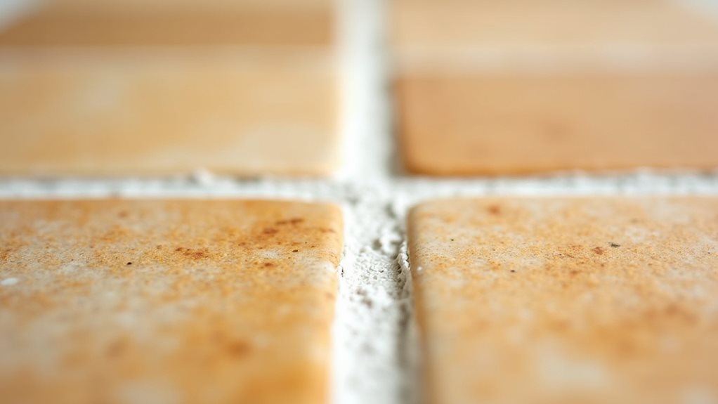 porous grout absorbs stains