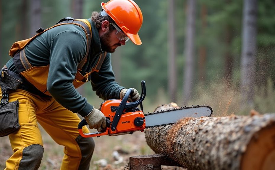 safe and effective chainsaw cutting