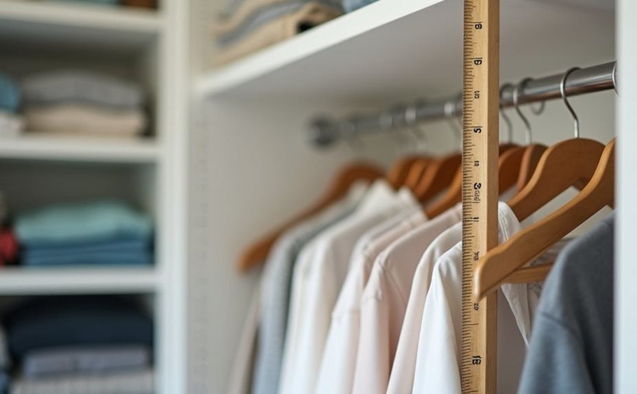 standard closet rod height