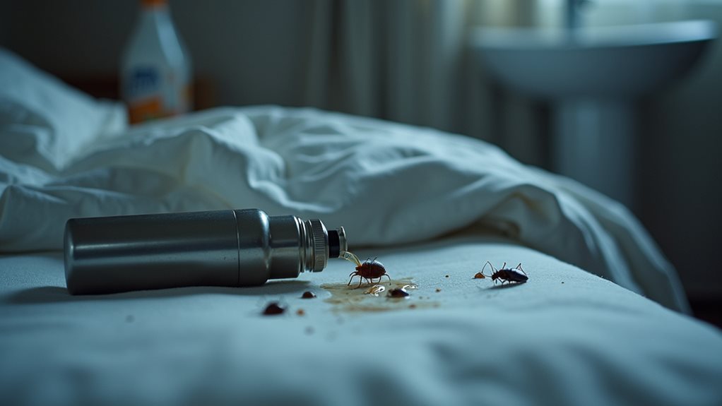 bleach chemically destroys bedbugs