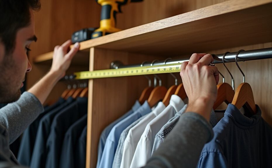 closet rod height measurement