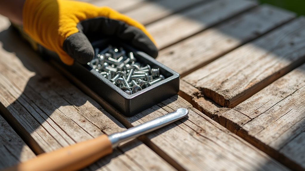 replace loose nails with screws