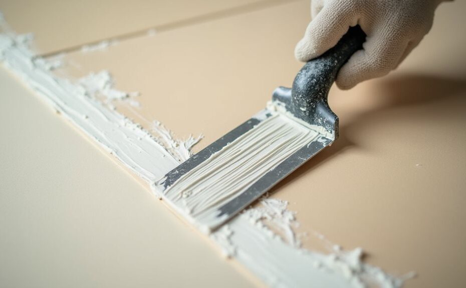 apply joint compound thinly smoothly