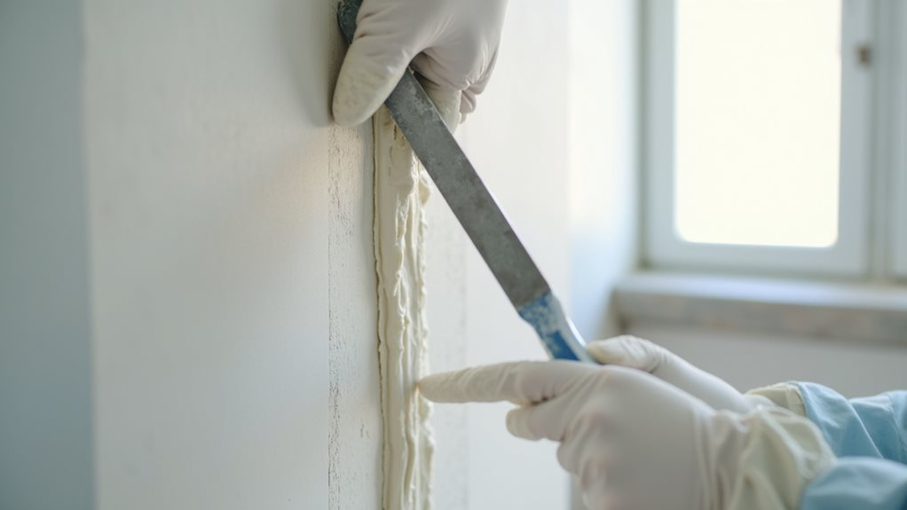 press paper tape into mud