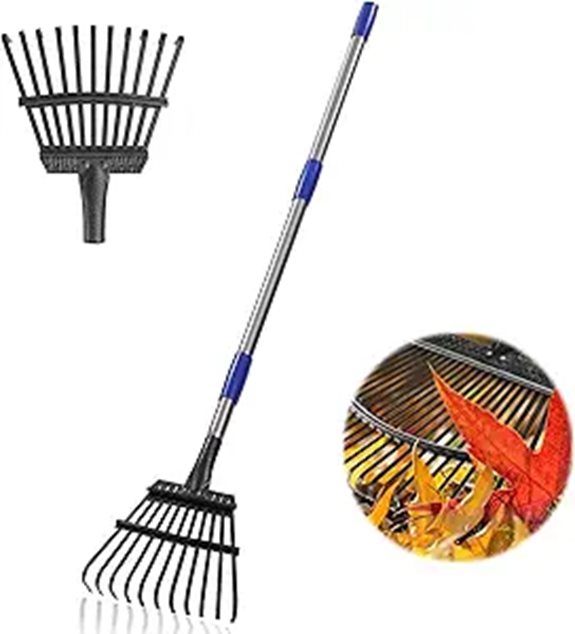 Garden Rake with 11 Metal Tines 78 Handle