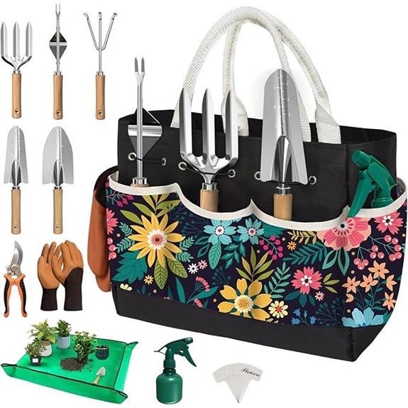 22Pcs Gardening Tools Set with Tote Bag
