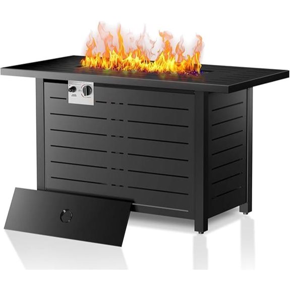 43 Inch Propane Fire Pit Table 50,000 BTU