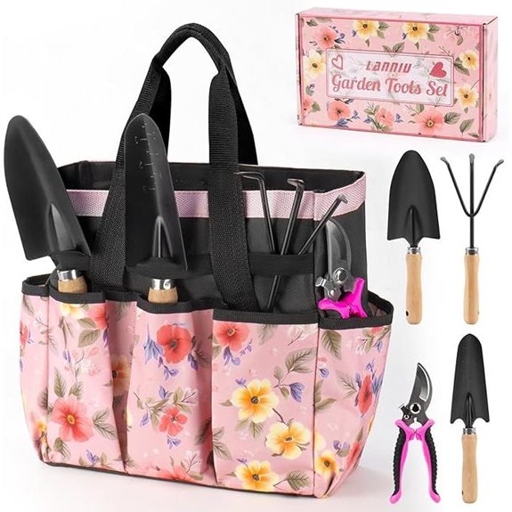Pink Gardening Tool Set for Women (5-Piece)