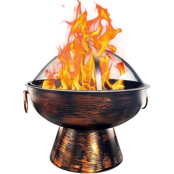 GasOne 22 Wood Burning Fire Pit with Lid