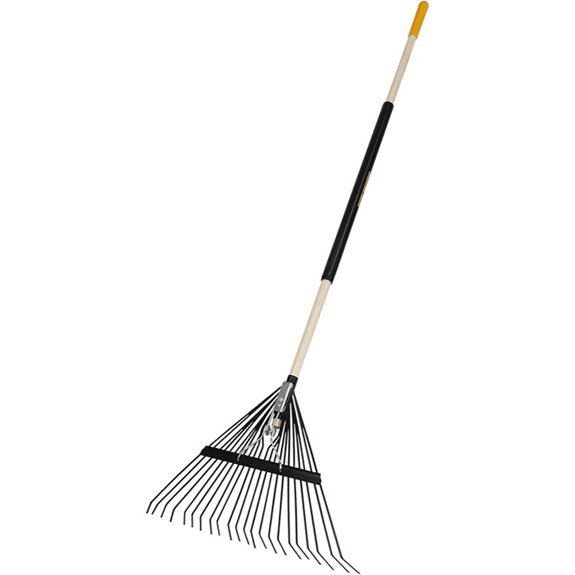 True Temper Steel Tine Leaf Rake 22 Tines