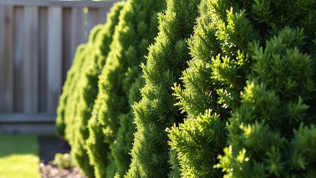 compact slow growing privacy evergreens