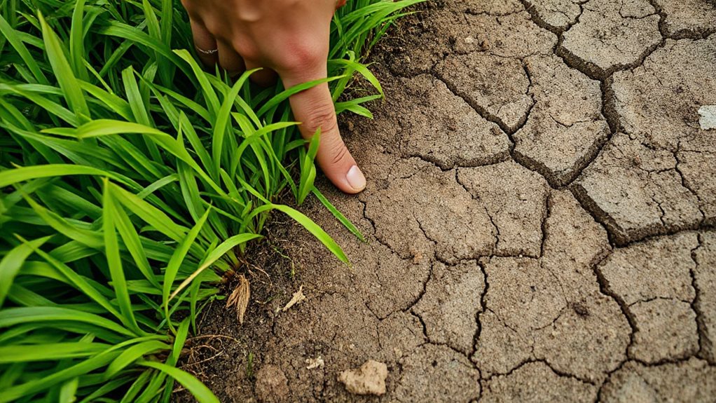 compacted soil prevents grass growth