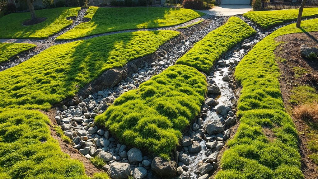 divert stormwater with drains
