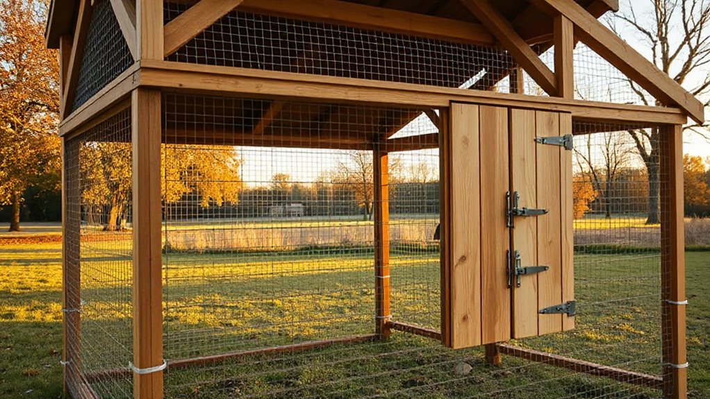 elevated predator resistant coop foundation