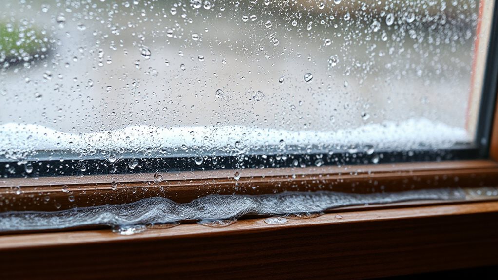excess indoor humidity causing condensation