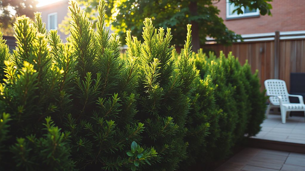 fast growing compact evergreen shrubs