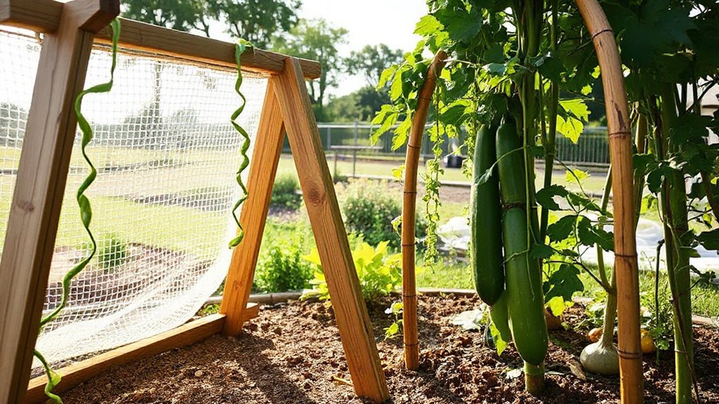 a frame and arch trellises