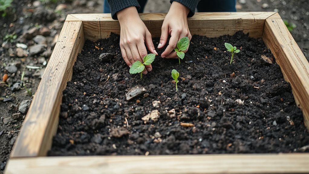 build raised beds with compost