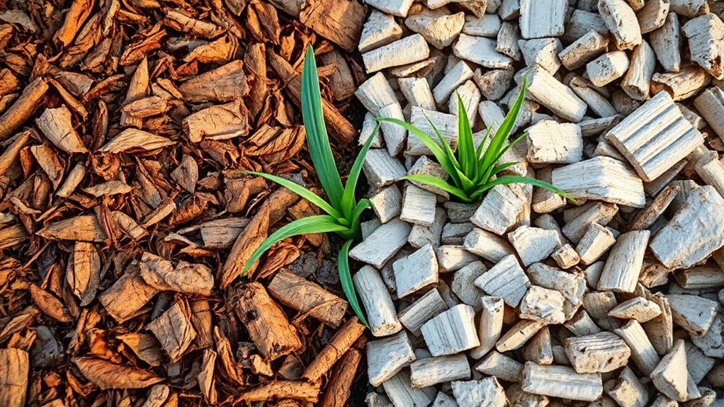 finer mulch chunkier woodchips