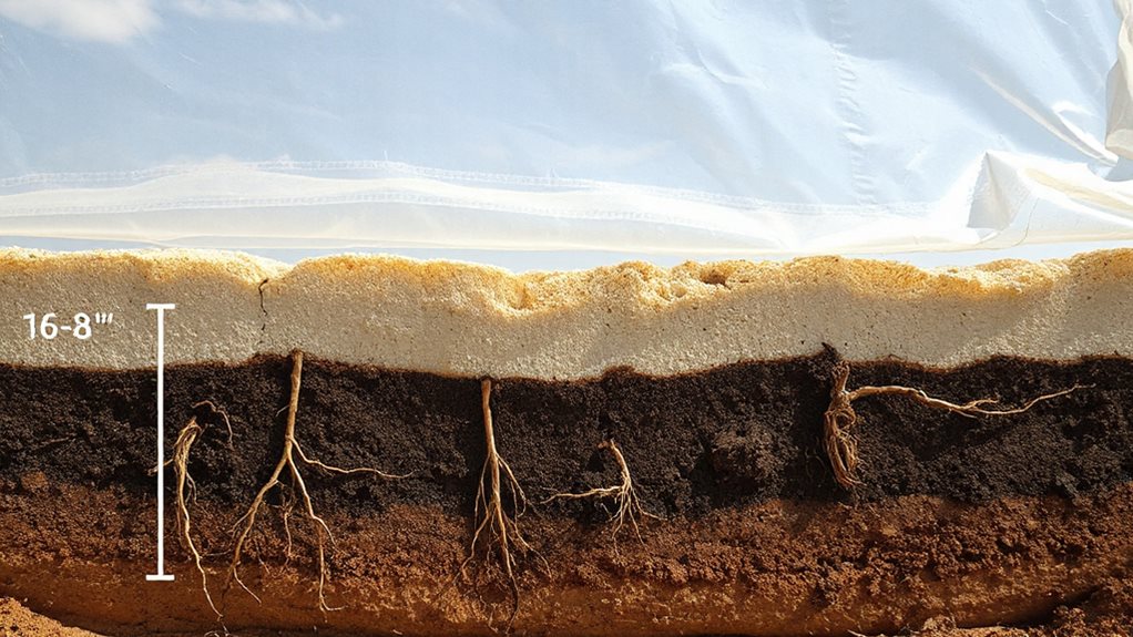 heats top foot of soil