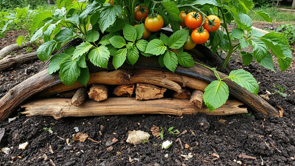 hugelkultur beds conserve moisture