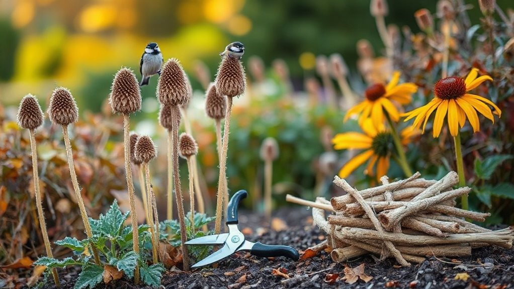 leave seedheads cut diseased