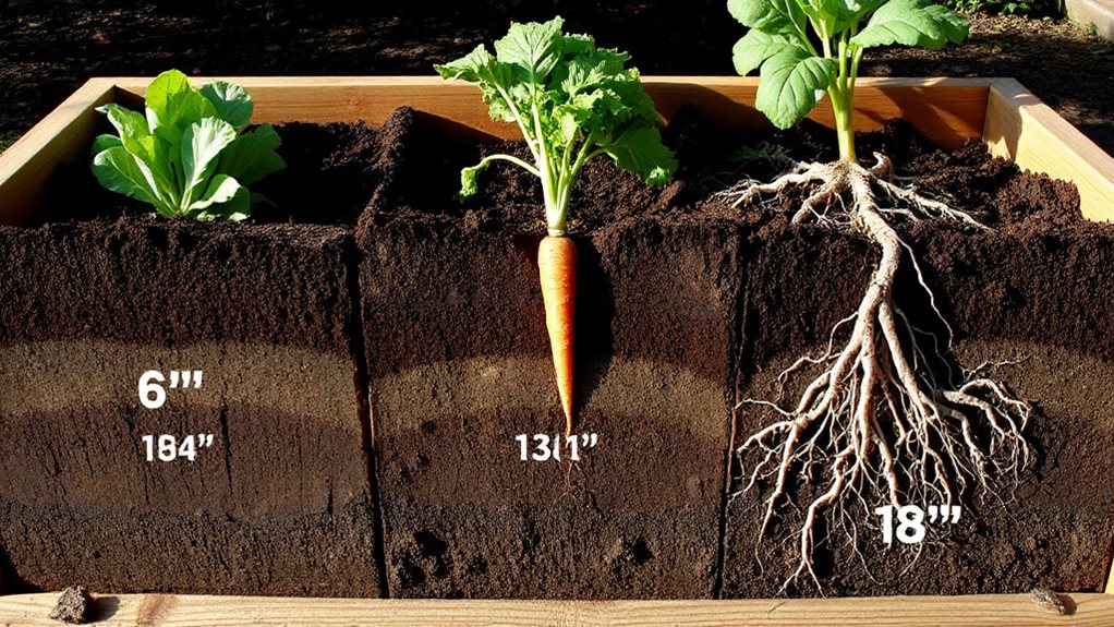 match bed depth to roots
