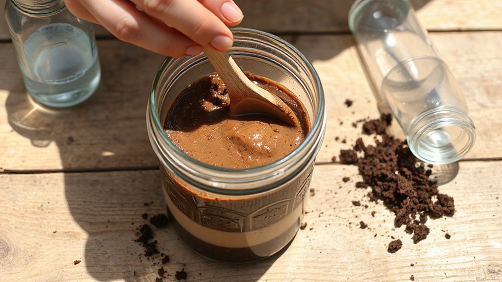 mix sieved soil with water