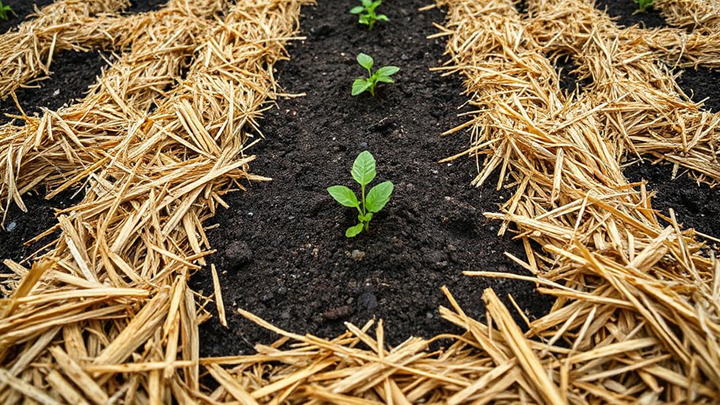 mulch cardboard compost spacing
