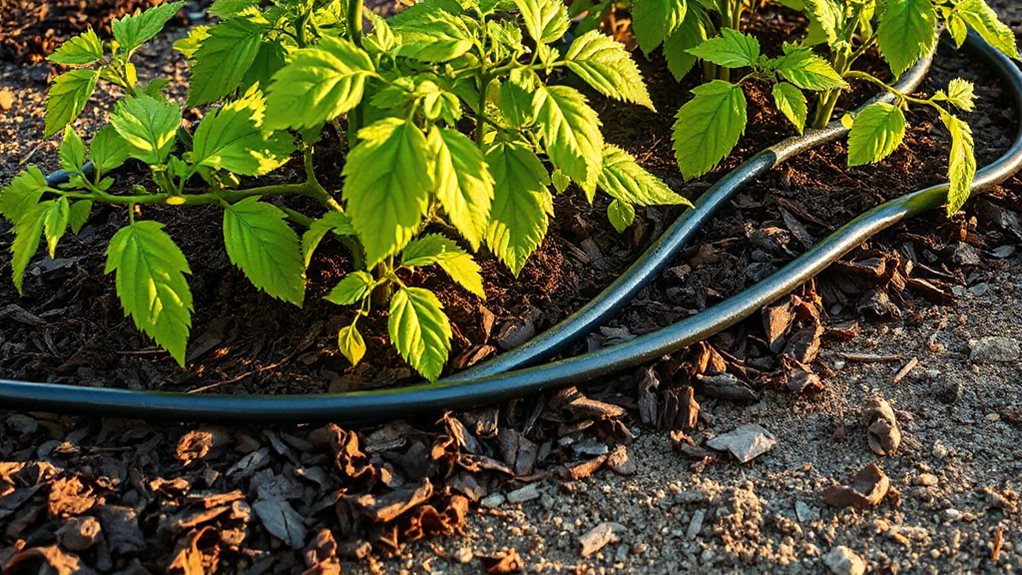 mulch plus soaker hose conservation