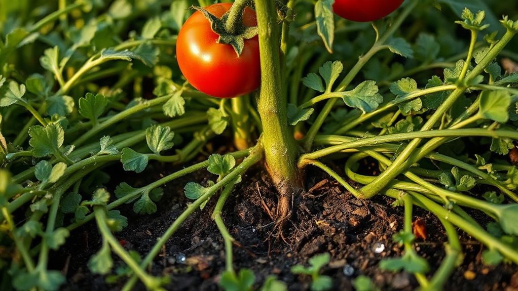 mulch with nitrogen fixing cover crops