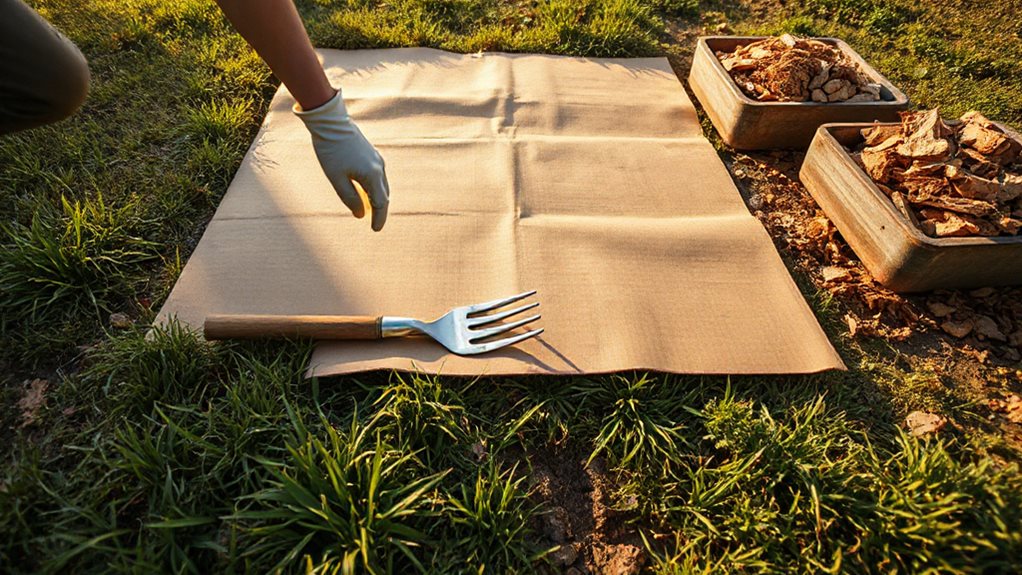 no dig cardboard weed barrier