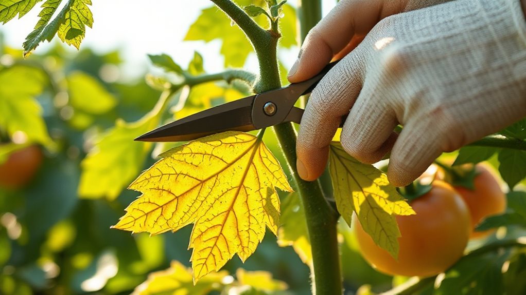 prune vegetables by timing