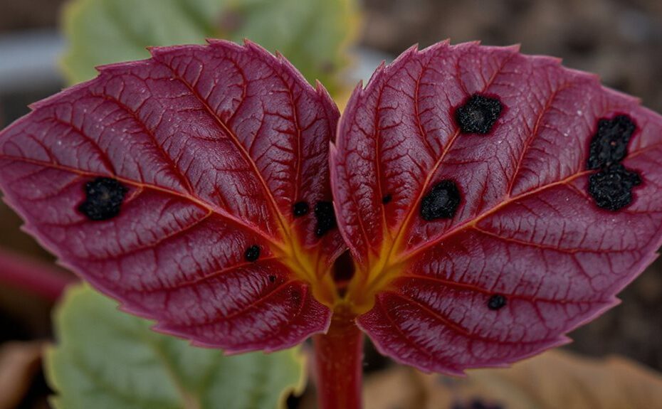 purple stunted growth delayed maturity