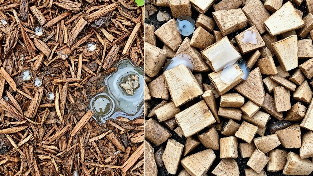 shredded hardwood mulch retains moisture