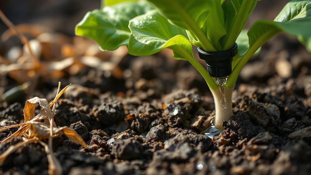 targeted drip watering mulch