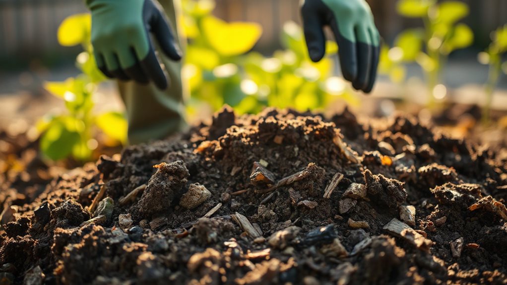 thick compost suppresses weeds