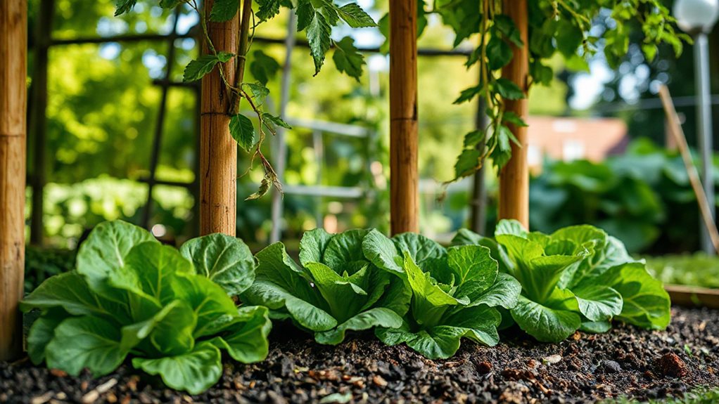 trellised crops with underplanting