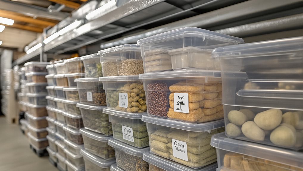 airtight bins deter mice access