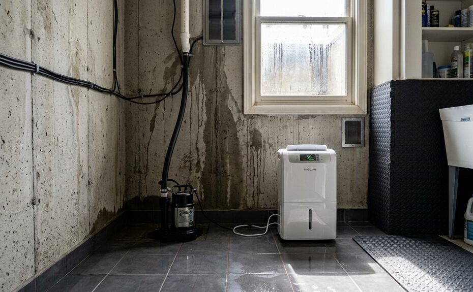 basement dry during heavy rain