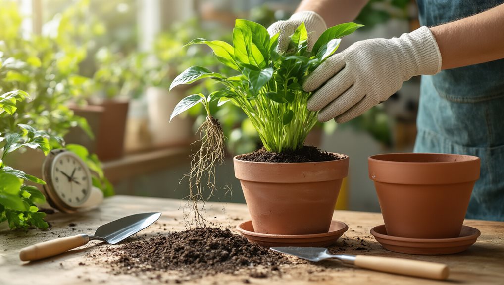 best repotting timing and cues