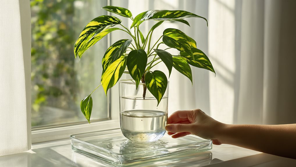 bottom watering for proper moisture