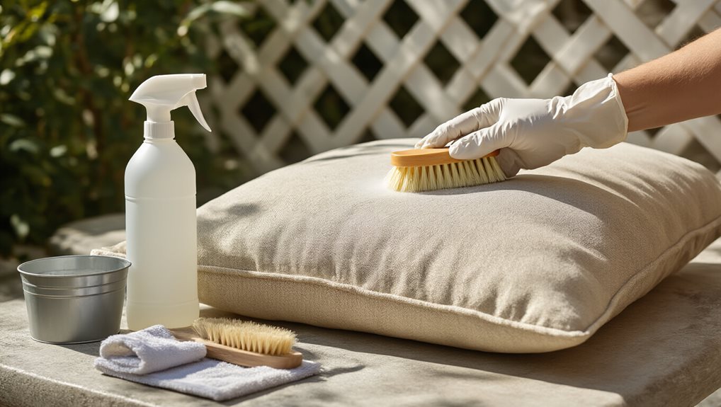 brush vinegar rinse sun dry