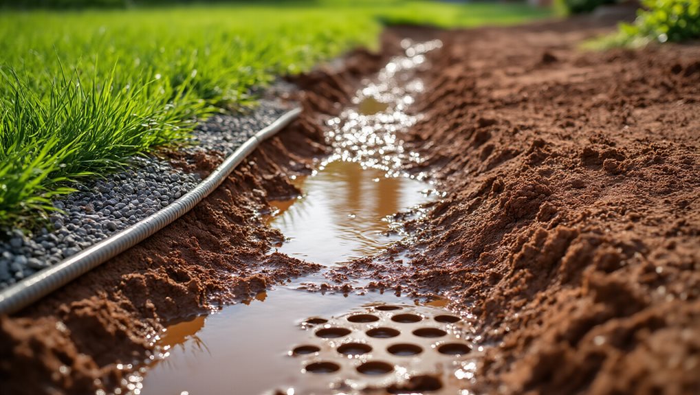 clay soil drainage compacted hardpan gypsum