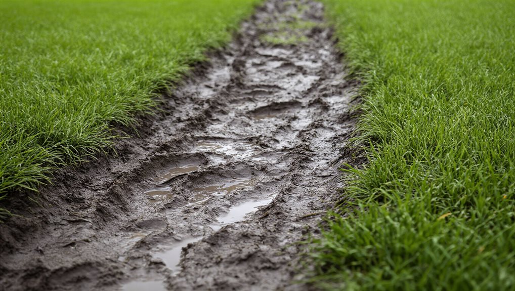 compacted soil poor grading puddles